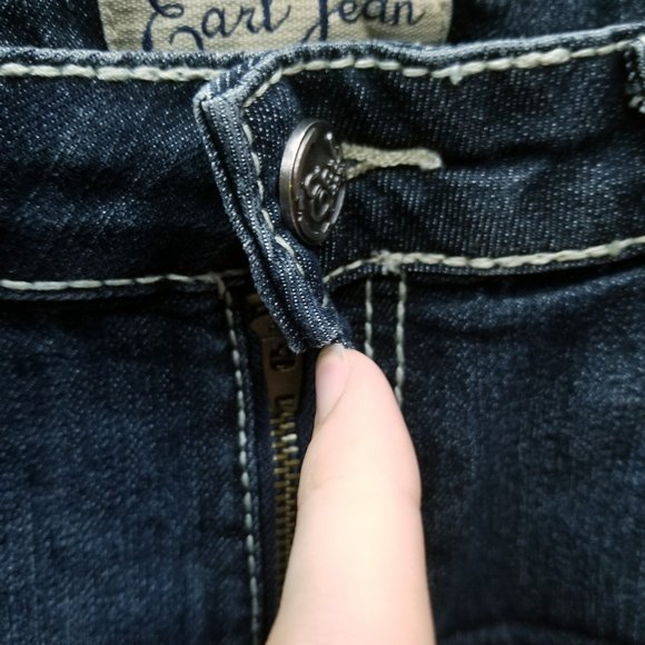 Earl Jeans Women's 10 Blue Capri Jeans 31.5" 20.25" 9.5" - Picture 4 of 11